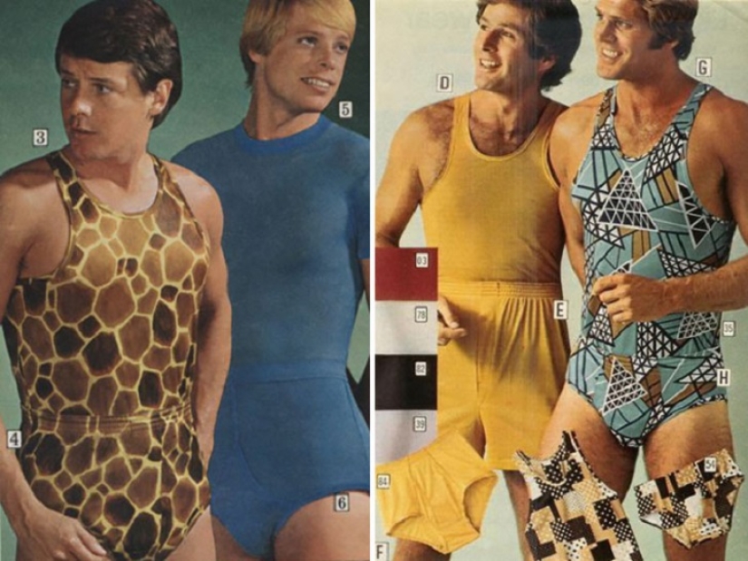 Bright color, indecent cut, daring cage and unthinkable bell-bottomed: men's fashion of the 70s