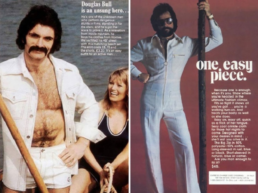 Bright color, indecent cut, daring cage and unthinkable bell-bottomed: men's fashion of the 70s