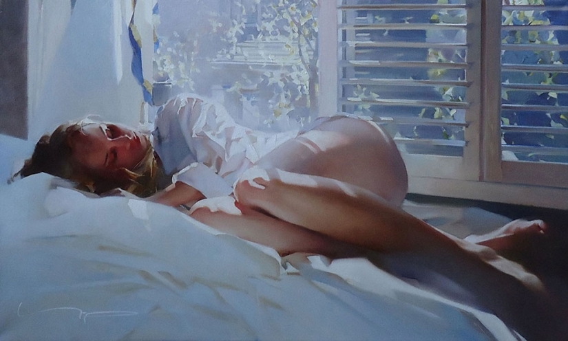 Bright nude paintings by a Russian artist