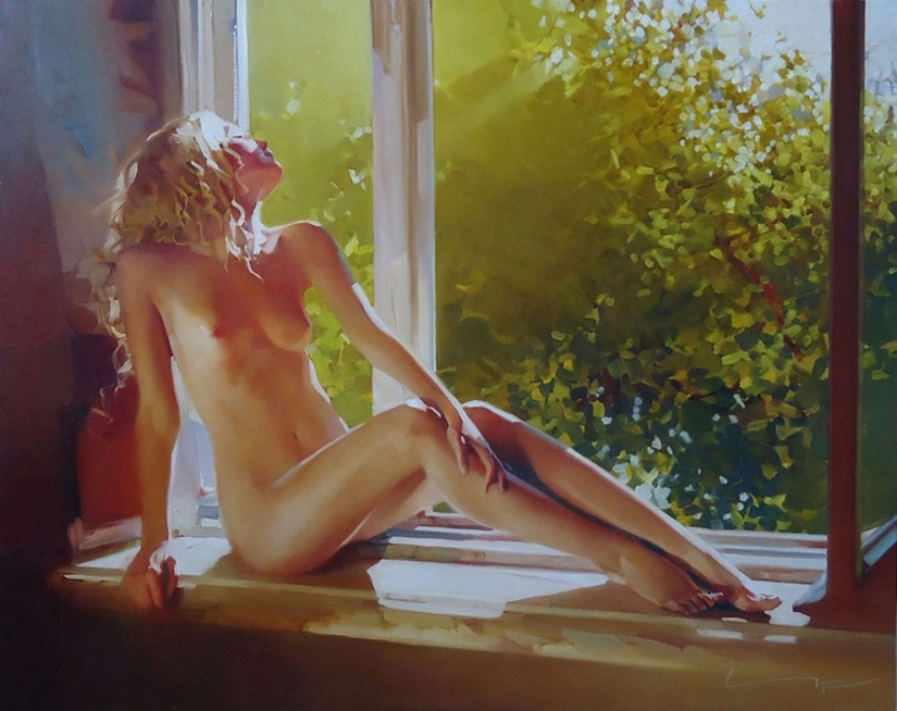 Brillantes pinturas desnudas de un artista ruso