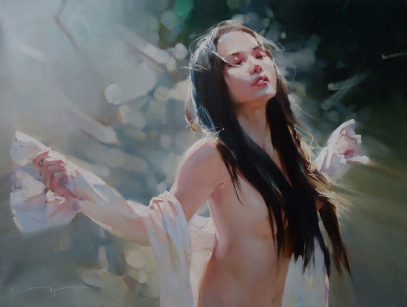 Brillantes pinturas desnudas de un artista ruso