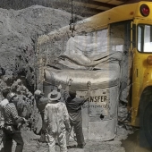 Buried alive: a gang of kidnappers buried a bus with children for ransom