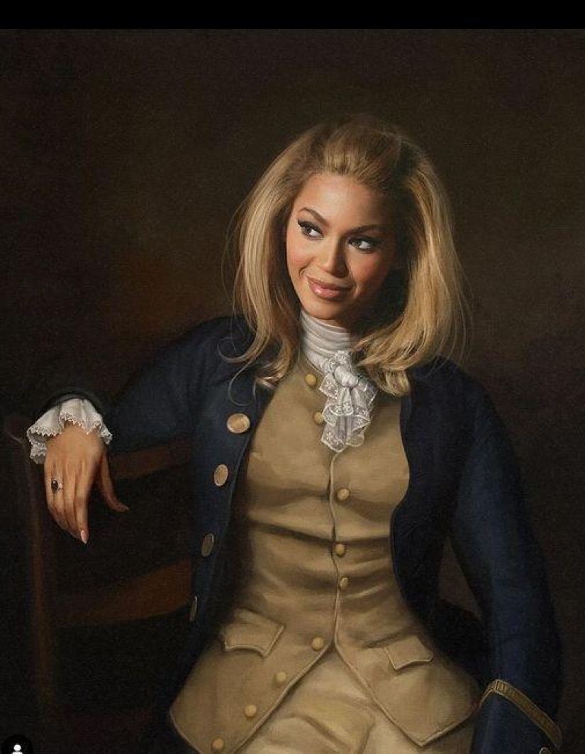 Celebrities in the ceremonial portraits of the artist Kieson