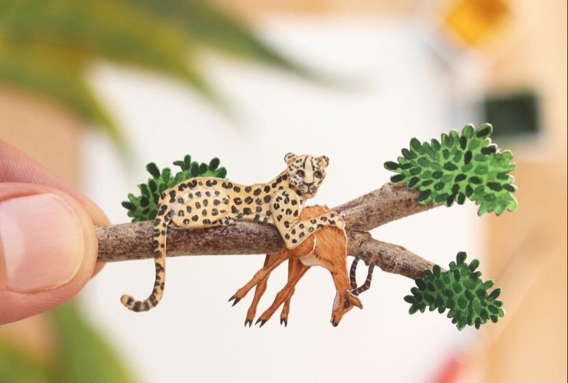 Challenge 1000 days - tiny paper animals from artists from India