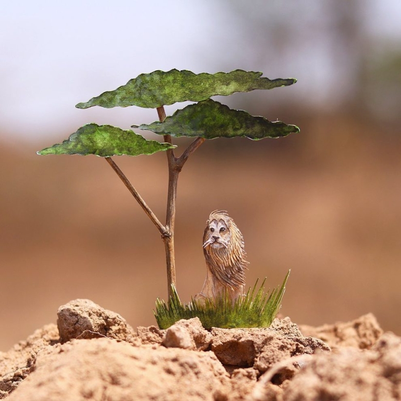 Challenge 1000 days - tiny paper animals from artists from India