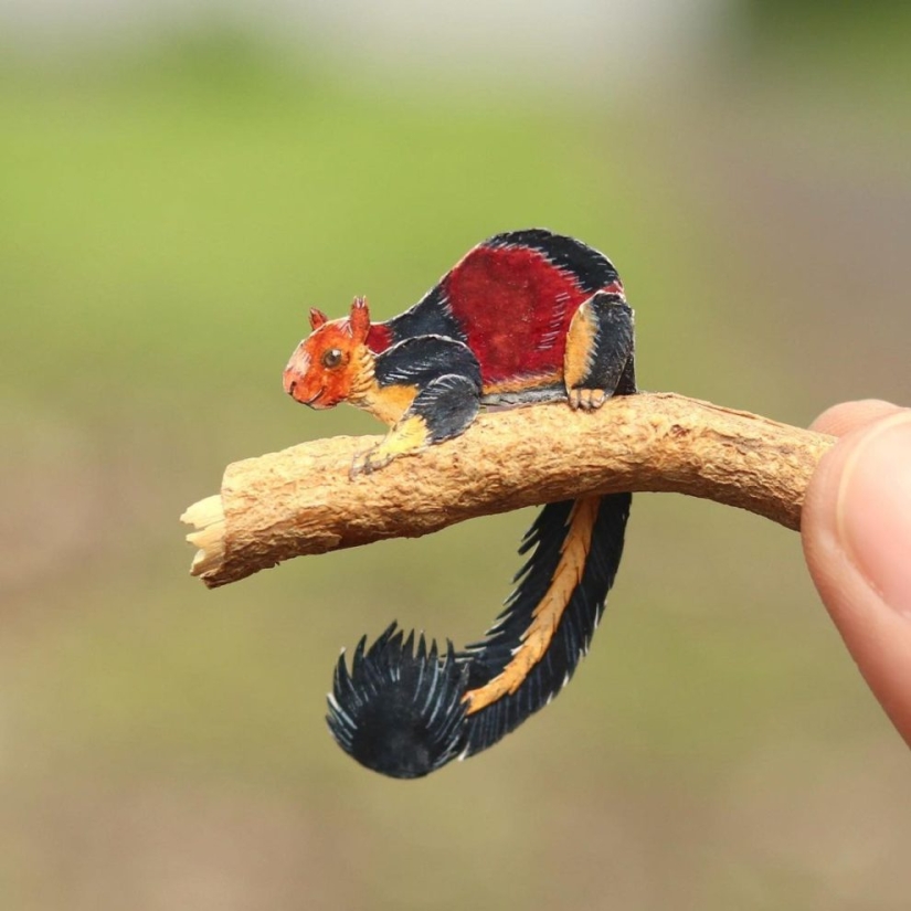 Challenge 1000 days - tiny paper animals from artists from India