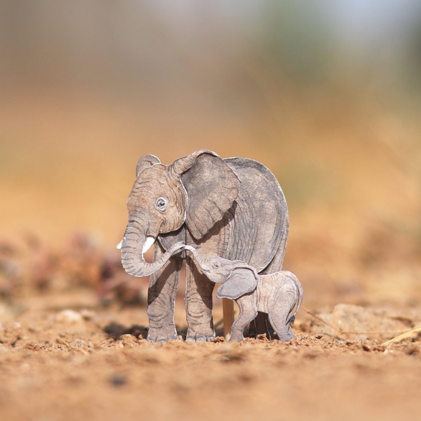 Challenge 1000 days - tiny paper animals from artists from India