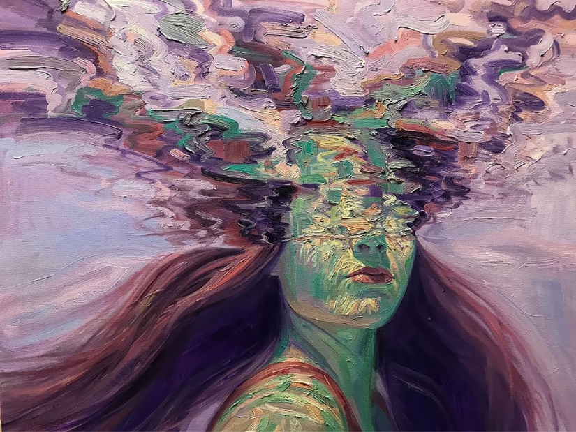 Chica en el agua: el verano de pinturas de un artista de California Isabelle Emrich