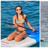 Chicas con remo: celebridades aficionadas al SUP-surf