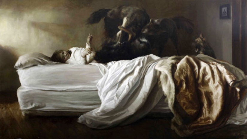 Childhood dreams and nightmares in the paintings of the artist Guillermo Lorca