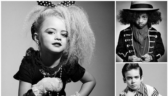 Children dressed as icons of American culture and music