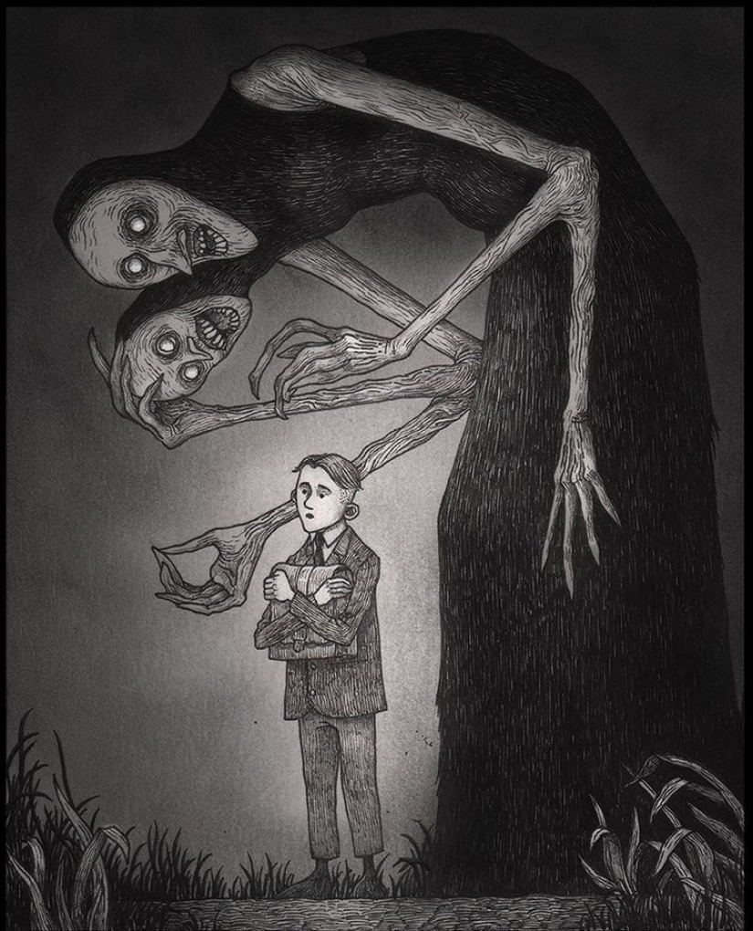 Children&#39;s nightmares in the drawings of horror master John Mortensen