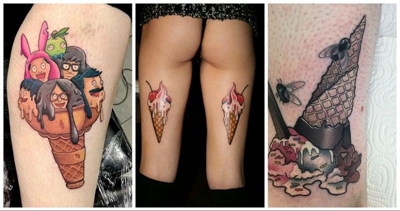 ¿Chocolate o vainilla? 20 tatuajes dedicados al helado