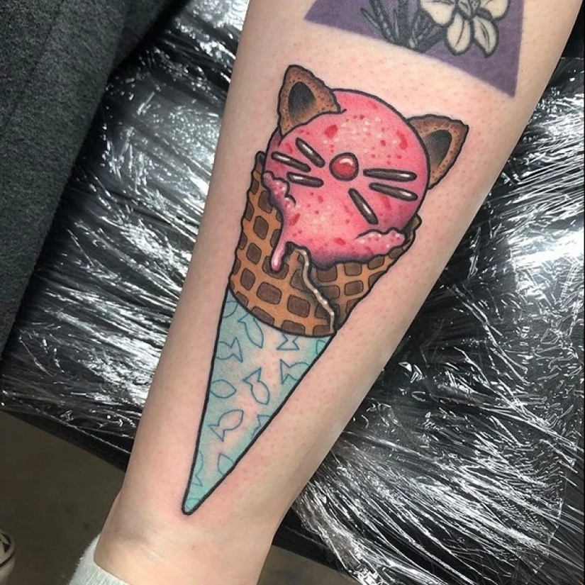 ¿Chocolate o vainilla? 20 tatuajes dedicados al helado