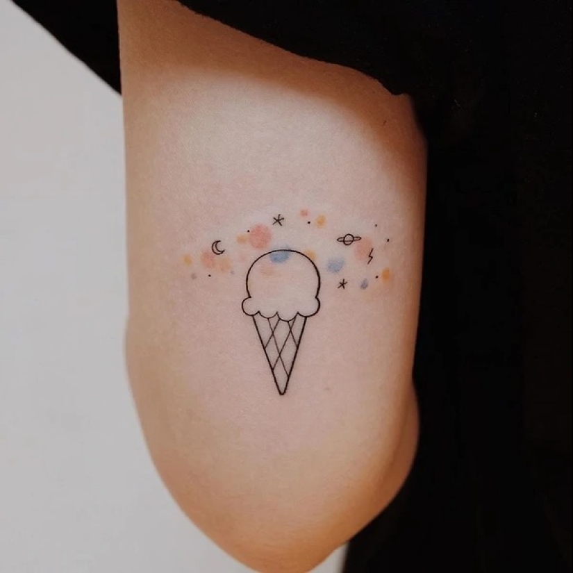 ¿Chocolate o vainilla? 20 tatuajes dedicados al helado