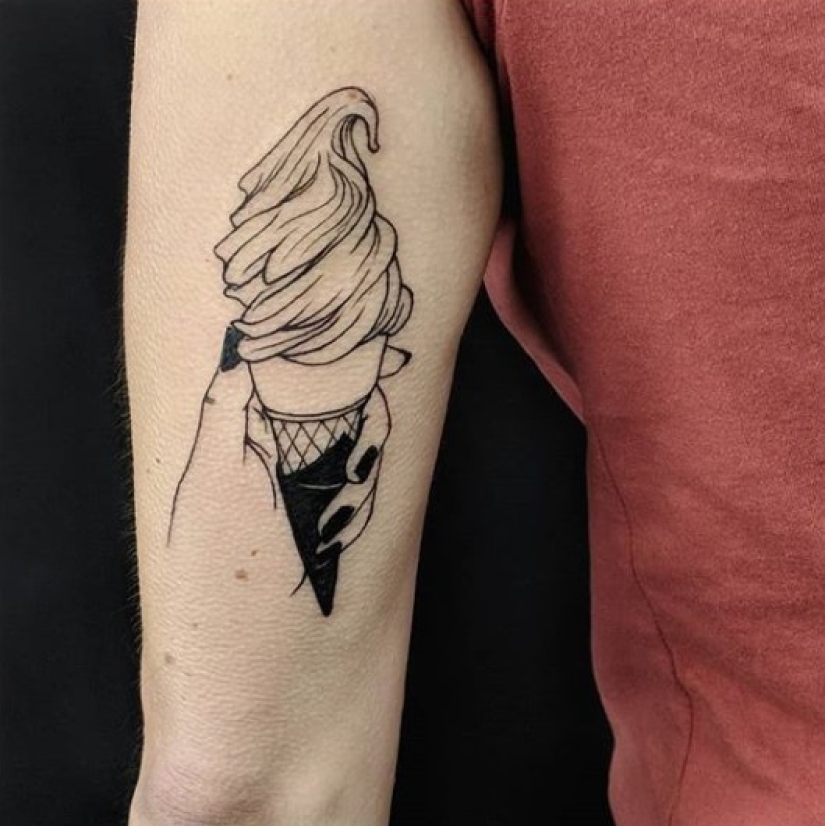 ¿Chocolate o vainilla? 20 tatuajes dedicados al helado