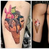 ¿Chocolate o vainilla? 20 tatuajes dedicados al helado