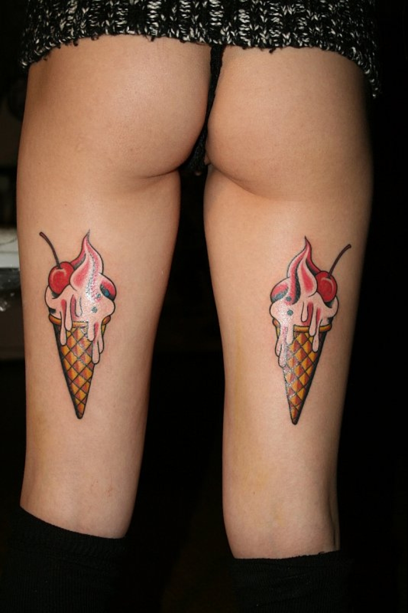 ¿Chocolate o vainilla? 20 tatuajes dedicados al helado