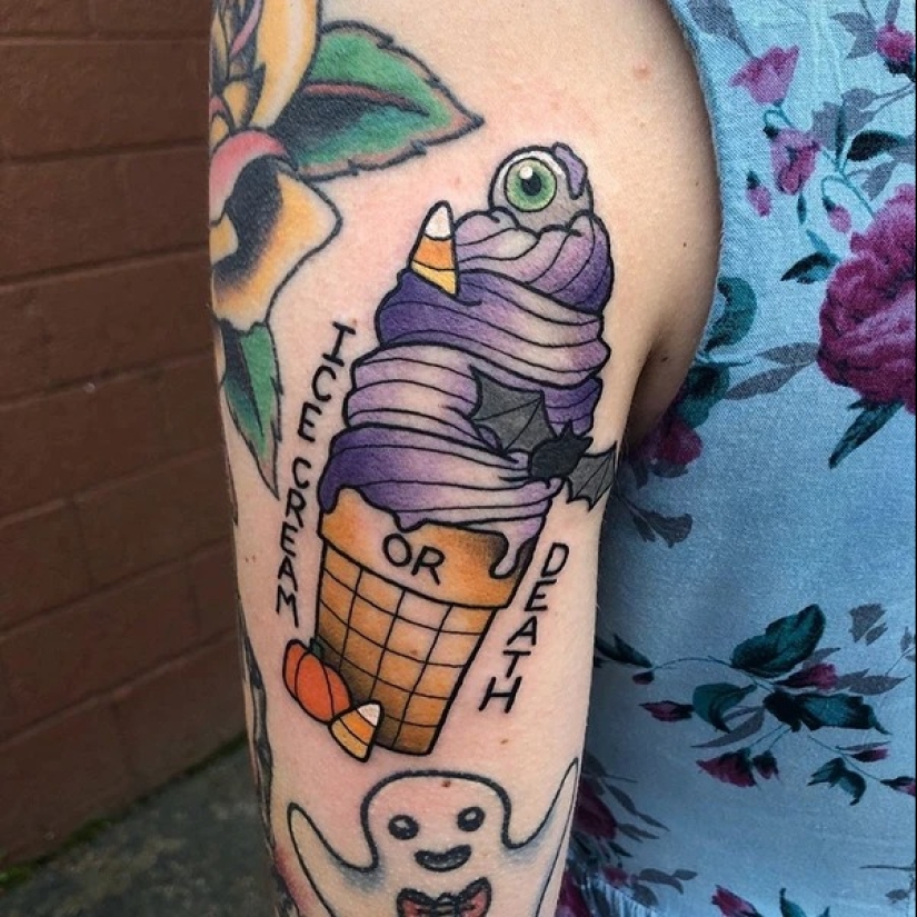 ¿Chocolate o vainilla? 20 tatuajes dedicados al helado