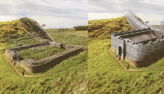 Cientos de siglos en apenas un par de segundos: se parece a la restauración de las ruinas antiguas en el sifco