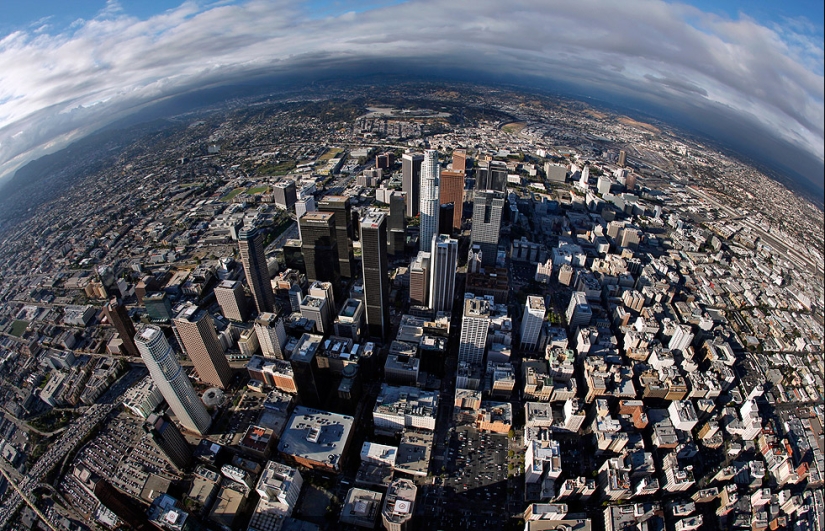 Ciudad de Ángeles a vista de pájaro