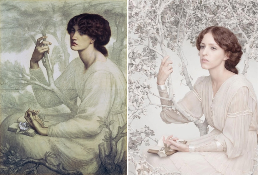 Classics of painting, recreated with the help of photography