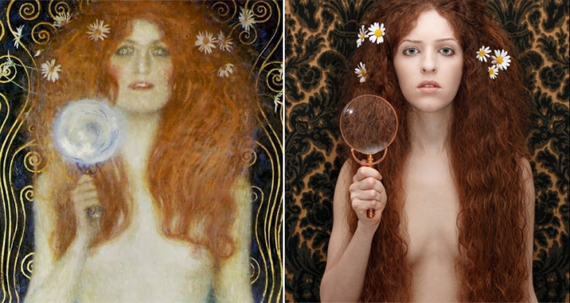 Classics of painting, recreated with the help of photography