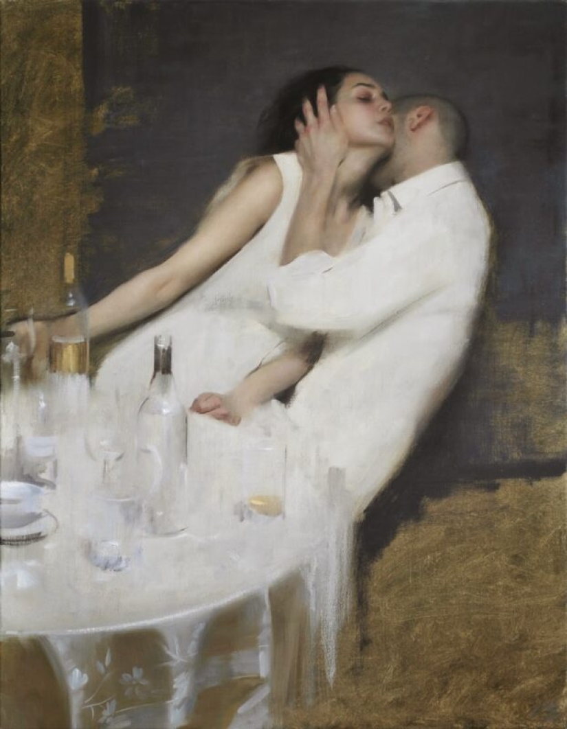 Clásico, moderno, pintura Nick ALM, "me refiero principalmente al mundo interior"