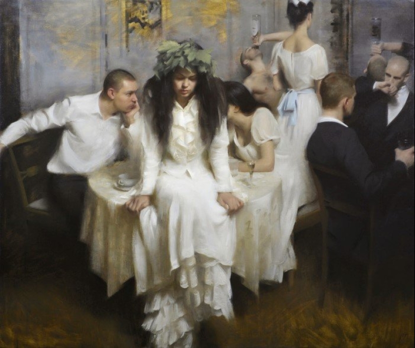 Clásico, moderno, pintura Nick ALM, "me refiero principalmente al mundo interior"