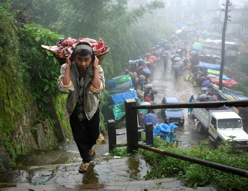 Cómo es el lugar más húmedo de la Tierra, una ciudad en el estado indio de Meghalaya