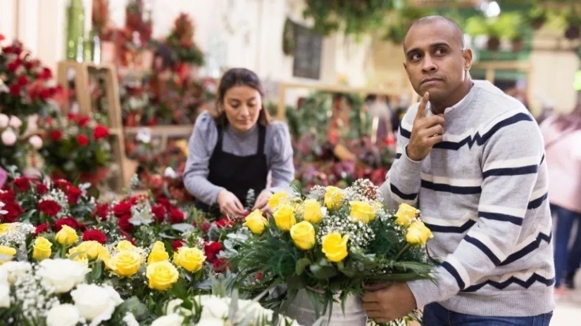 Cómo parecía que el letrero daba exactamente un número impar de flores