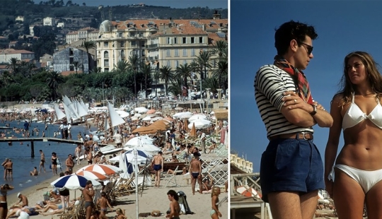 Cómo relajarse en la playa de Cannes — increíbles fotos en color de 1948