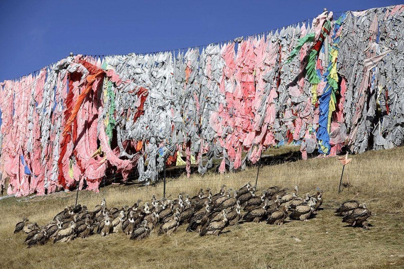 Cómo se lleva a cabo el "entierro celestial" en el Tíbet