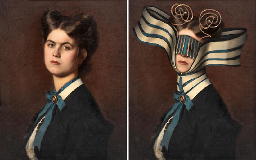 Commentary On Status: 15 Historic Portraits Of Elites Get A Makeover From This Artist