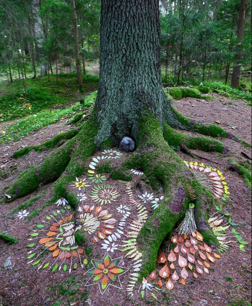 Creo arte fugaz con los regalos de la naturaleza