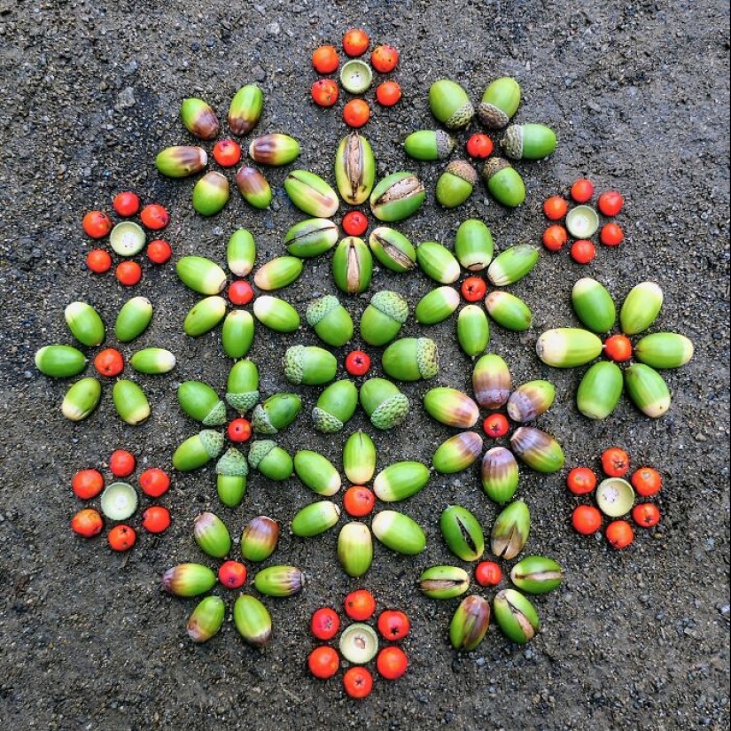 Creo arte fugaz con los regalos de la naturaleza