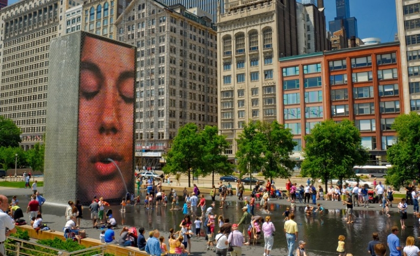 Crown Fountain: una videoescultura única del Millennium Park en Chicago