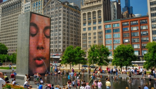 Crown Fountain: una videoescultura única del Millennium Park en Chicago