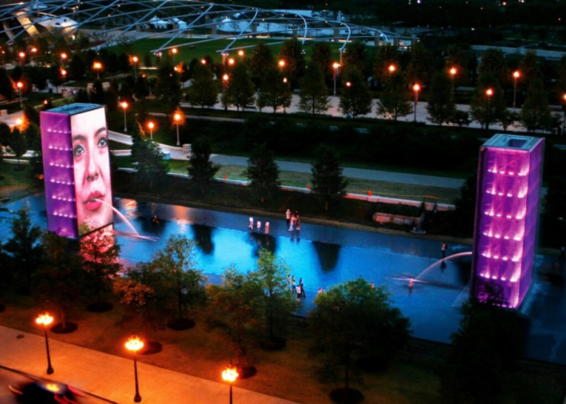 Crown Fountain: una videoescultura única del Millennium Park en Chicago