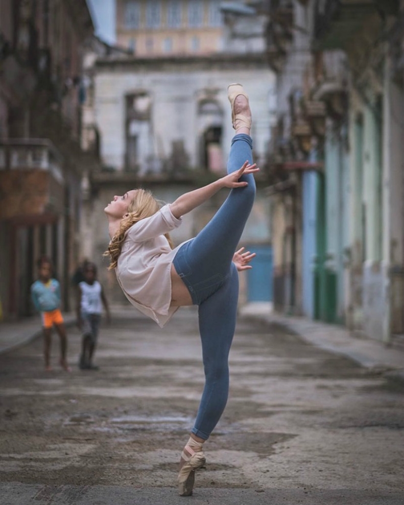 Cuban passion and Russian Ballet School: street shots of dancers