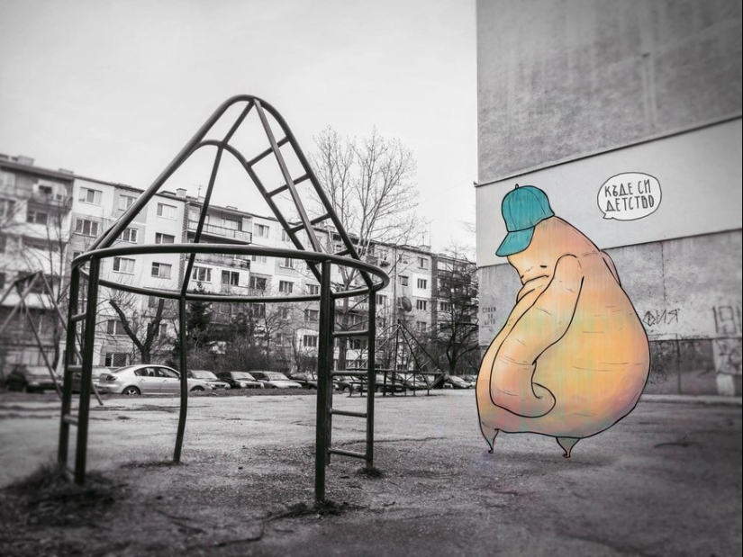 Cute and lazy: monsters of the Bulgarian illustrator who captured the whole city