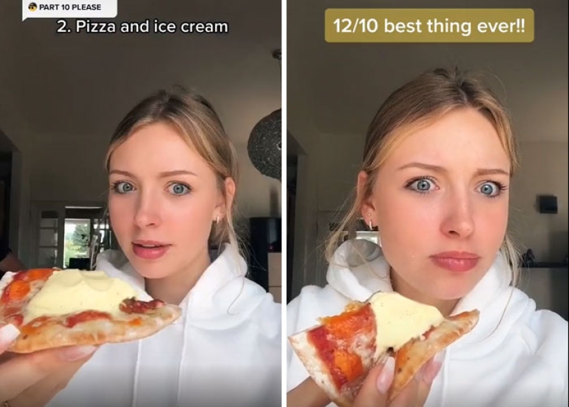 Cutlets with ice cream, oreo with salmon: a girl tests strange food combinations that pregnant women love