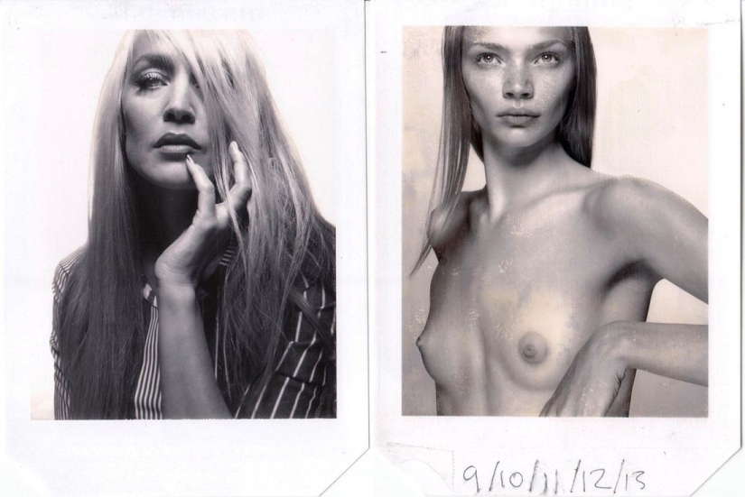 De Jerry Hall a Jodie Kidd - un archivo único de fotos polaroid