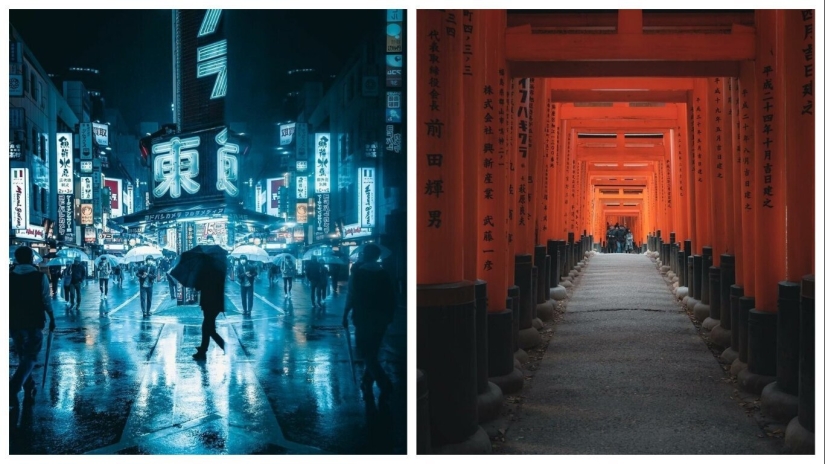 De noche y de día: impresionantes paisajes de la ciudad de Japón