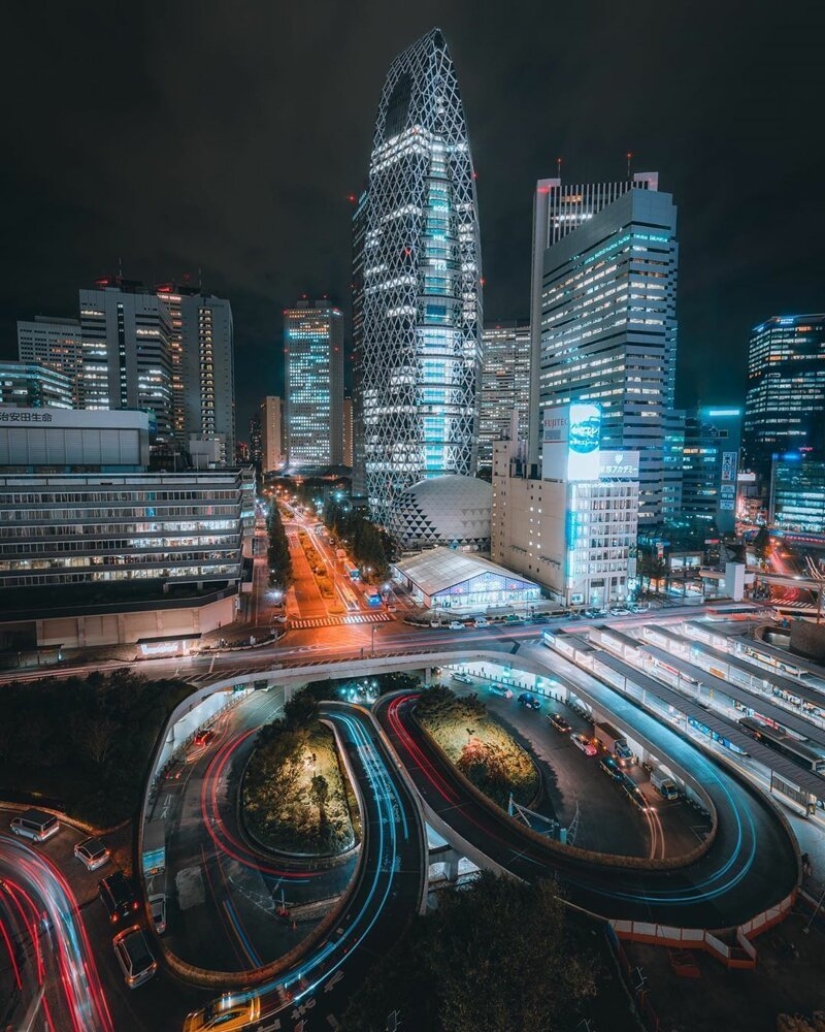 De noche y de día: impresionantes paisajes de la ciudad de Japón