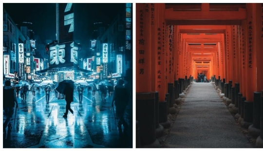 De noche y de día: impresionantes paisajes de la ciudad de Japón