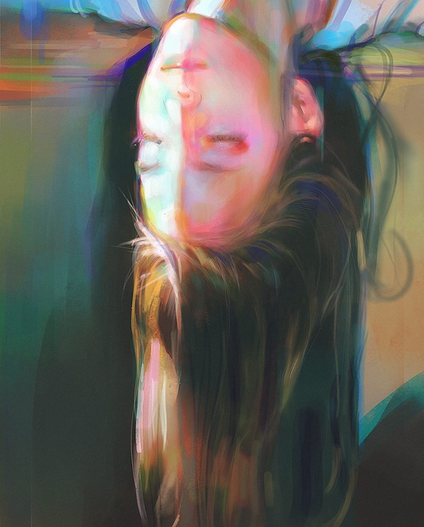 Delicados retratos de maestro de pintura digital Yanjun Chen