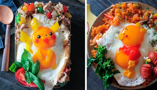 Deliciosos y hermosos huevos de un gran Japonés mamá