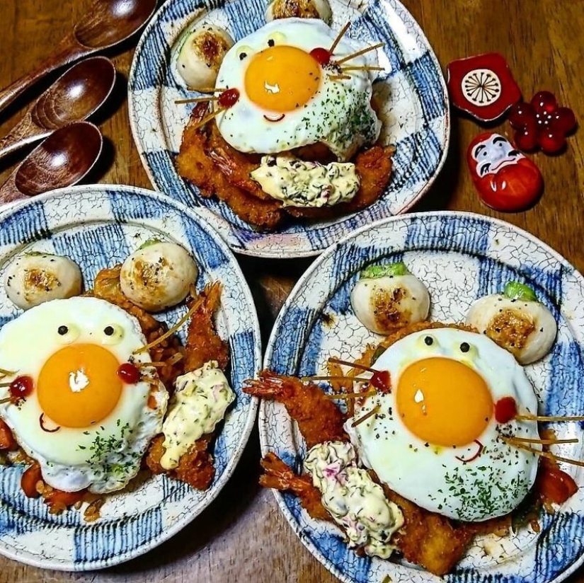 Delicious and beautiful eggs from a large Japanese mom