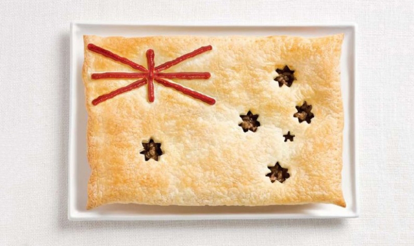 Delicious flags of different countries of the world